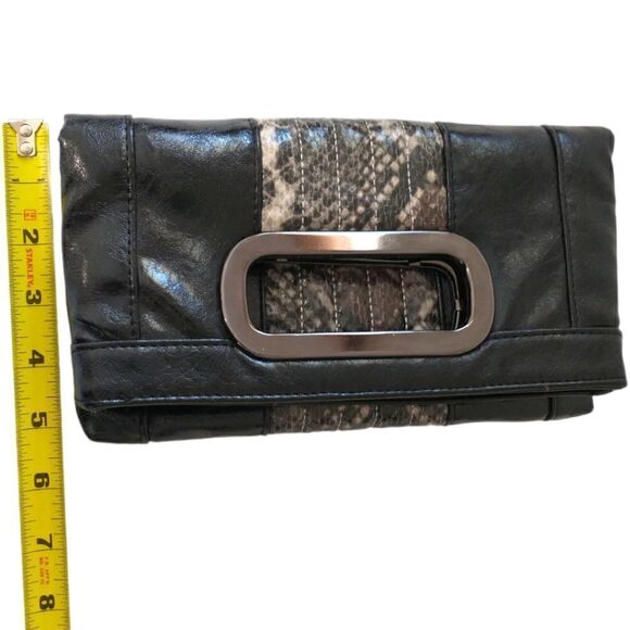 Y2K Cache Clutch Bag Purse Envelope Animal Print Handbag Vegan Leather Vtg 90s. - Picture 3 of 16